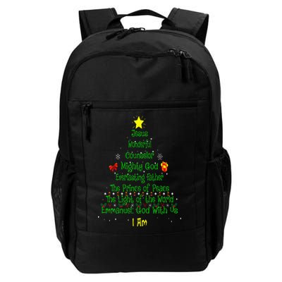 Christian Christmas Lover Bible Names of Jesus Tree Xmas Backpack