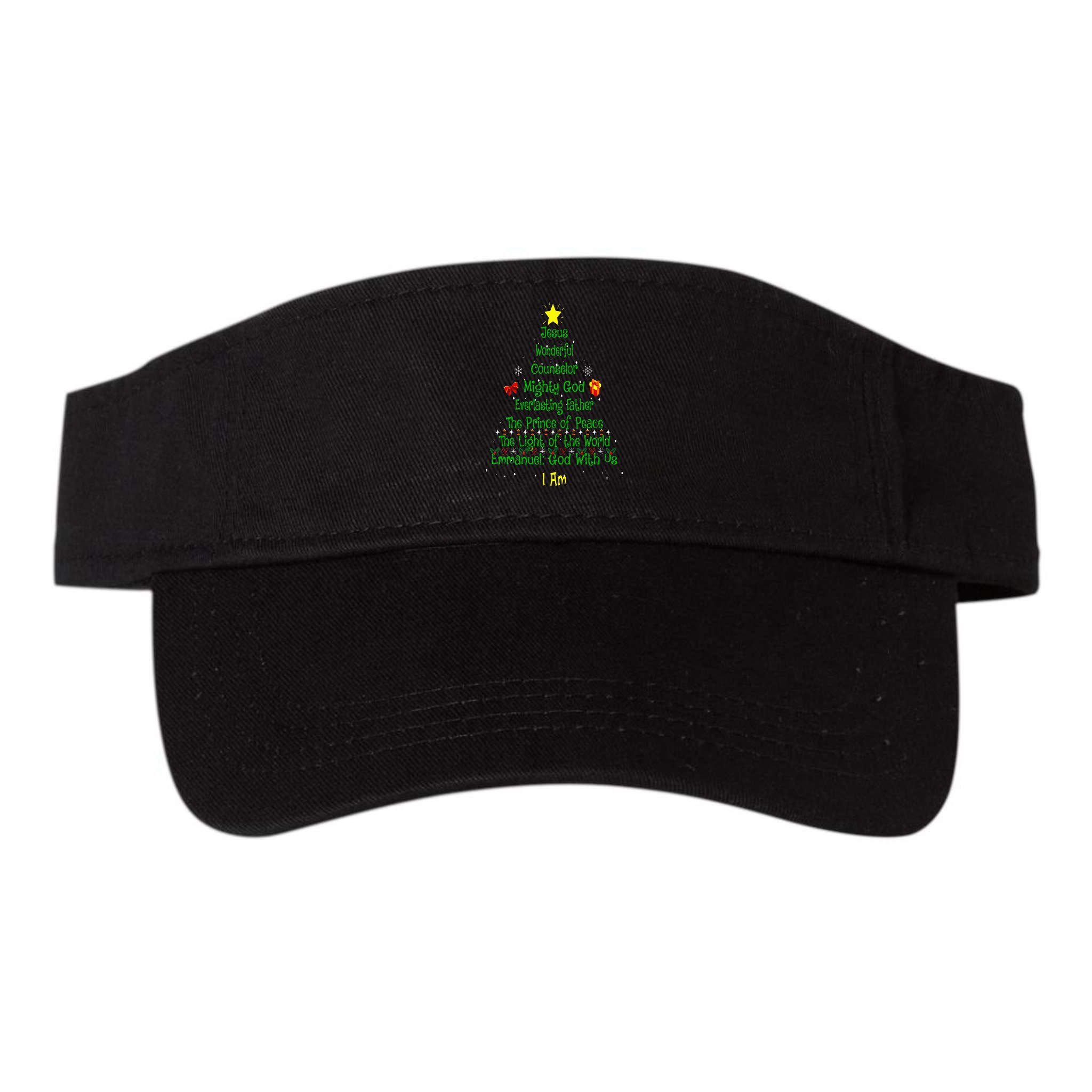 Christian Christmas Lover Bible Names of Jesus Tree Xmas Visor