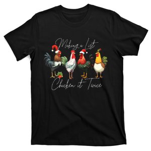 Christmas Chicken Lover Xmas Santa Hat Funny Farm Gift  T-Shirt