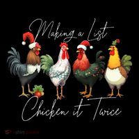 Christmas Chicken Lover Xmas Santa Hat Funny Farm Gift  Tall T-Shirt