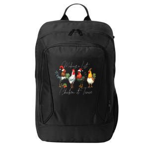 Christmas Chicken Lover Xmas Santa Hat Funny Farm Gift  City Backpack