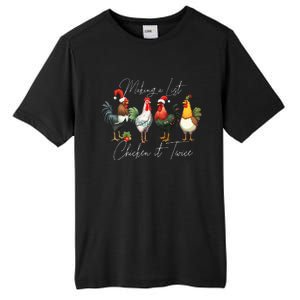 Christmas Chicken Lover Xmas Santa Hat Funny Farm Gift  Tall Fusion ChromaSoft Performance T-Shirt