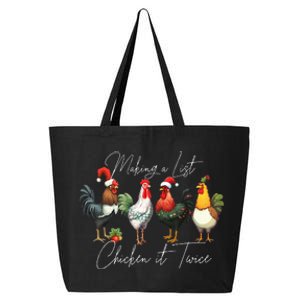 Christmas Chicken Lover Xmas Santa Hat Funny Farm Gift  25L Jumbo Tote