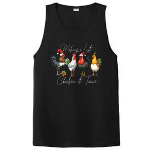 Christmas Chicken Lover Xmas Santa Hat Funny Farm Gift  PosiCharge Competitor Tank