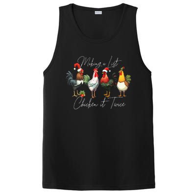 Christmas Chicken Lover Xmas Santa Hat Funny Farm Gift  PosiCharge Competitor Tank