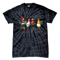 Christmas Chicken Lover Xmas Santa Hat Funny Farm Gift  Tie-Dye T-Shirt