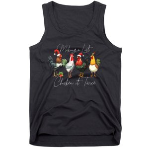 Christmas Chicken Lover Xmas Santa Hat Funny Farm Gift  Tank Top