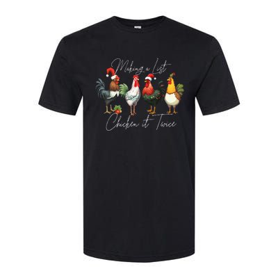 Christmas Chicken Lover Xmas Santa Hat Funny Farm Gift  Softstyle CVC T-Shirt