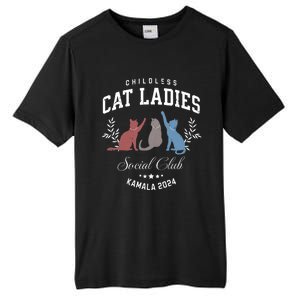 Childless Cat Ladies Kamala 2024 Election President Women Tall Fusion ChromaSoft Performance T-Shirt