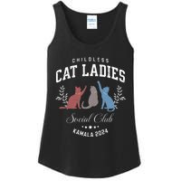 Childless Cat Ladies Kamala 2024 Election President Women Ladies Essential Tank