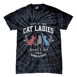 Childless Cat Ladies Kamala 2024 Election President Women Tie-Dye T-Shirt