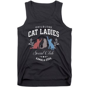 Childless Cat Ladies Kamala 2024 Election President Women Tank Top