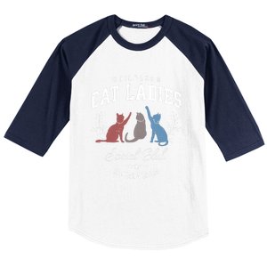 Childless Cat Ladies Kamala 2024 Election President Women Baseball Sleeve Shirt