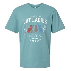 Childless Cat Ladies Kamala 2024 Election President Women Sueded Cloud Jersey T-Shirt