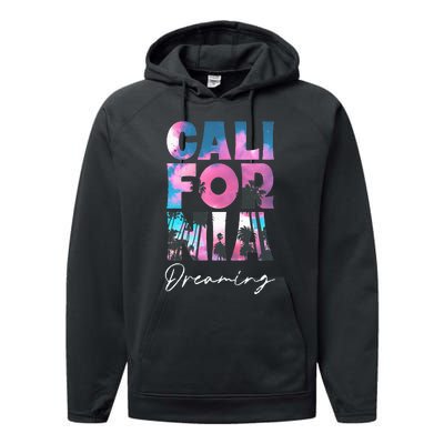 California Cali Lover Visiting California Performance Fleece Hoodie