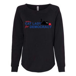 Childless Cat Lady For Democracy Voting Election 2024 Usa Womens California Wash Sweatshirt