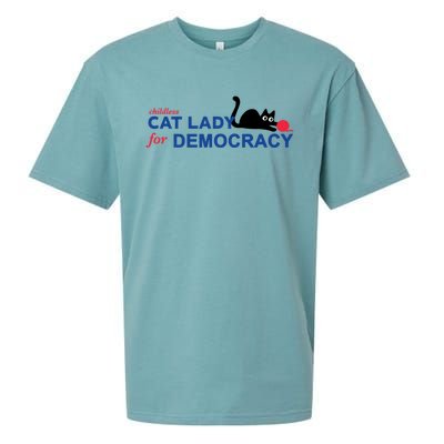 Childless Cat Lady For Democracy Voting Election 2024 Usa Sueded Cloud Jersey T-Shirt