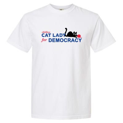 Childless Cat Lady For Democracy Voting Election 2024 Usa Garment-Dyed Heavyweight T-Shirt