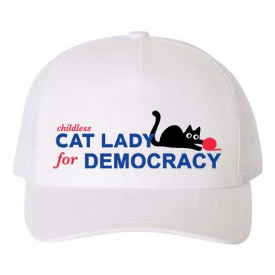 Childless Cat Lady For Democracy Voting Election 2024 Usa Yupoong Adult 5-Panel Trucker Hat