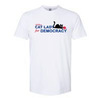 Childless Cat Lady For Democracy Voting Election 2024 Usa Softstyle CVC T-Shirt