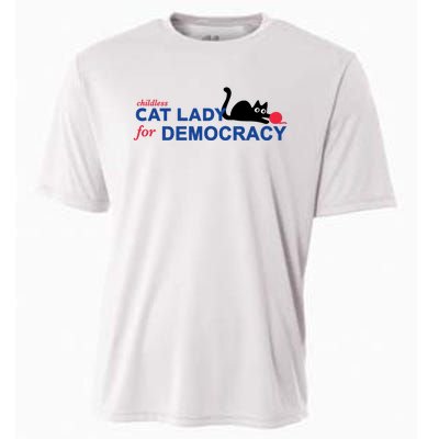 Childless Cat Lady For Democracy Voting Election 2024 Usa Cooling Performance Crew T-Shirt