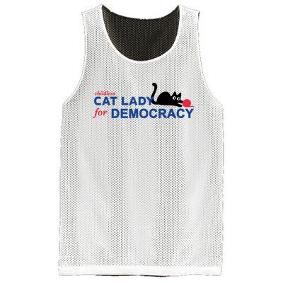 Childless Cat Lady For Democracy Voting Election 2024 Usa Mesh Reversible Basketball Jersey Tank