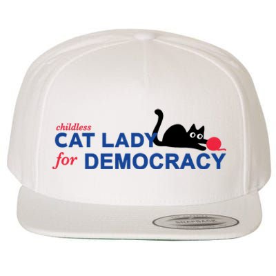 Childless Cat Lady For Democracy Voting Election 2024 Usa Wool Snapback Cap