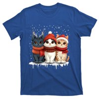 Cat Christmas Light Reindeer Santa Xmas Cat Lover Gift T-Shirt