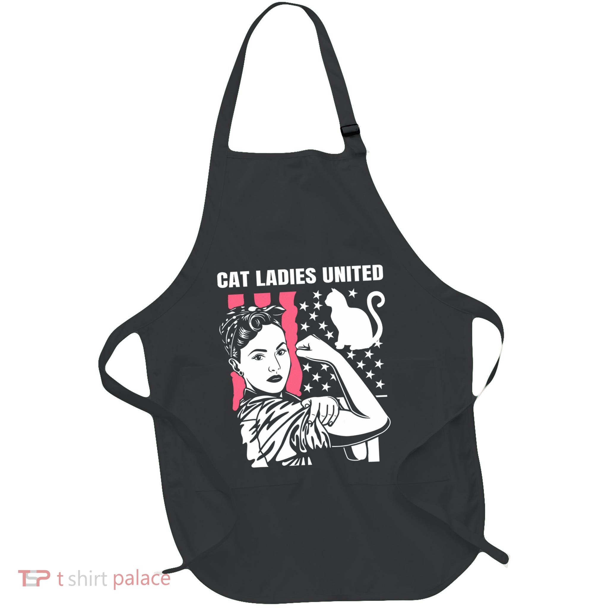 Childless Cat Lady For Cat Mom Women Cat Ladies Full-Length Apron With Pockets
