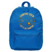 Camping Crew Let's Go Camping Vintage Camper Road Trip Meaningful Gift 16 in Basic Backpack