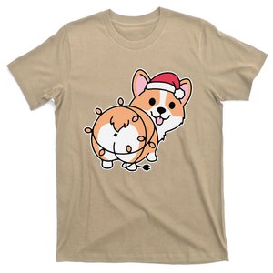 Corgi Christmas Lights Pajama Cute Dog Puppy Lover XMas T-Shirt