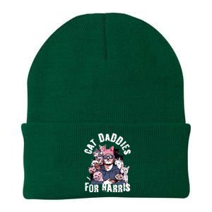 Childless Cat Lady Kamala Cat Dad Knit Cap Winter Beanie