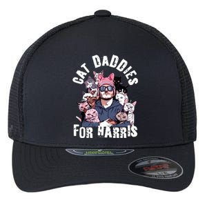 Childless Cat Lady Kamala Cat Dad Flexfit Unipanel Trucker Cap