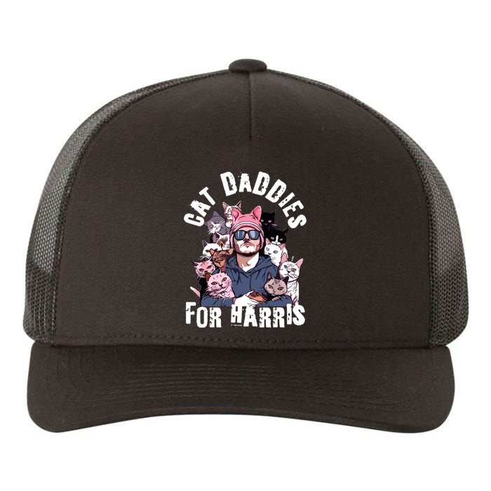 Childless Cat Lady Kamala Cat Dad Yupoong Adult 5-Panel Trucker Hat