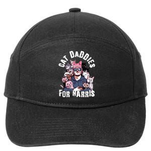 Childless Cat Lady Kamala Cat Dad 7-Panel Snapback Hat