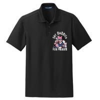 Childless Cat Lady Kamala Cat Dad Dry Zone Grid Polo