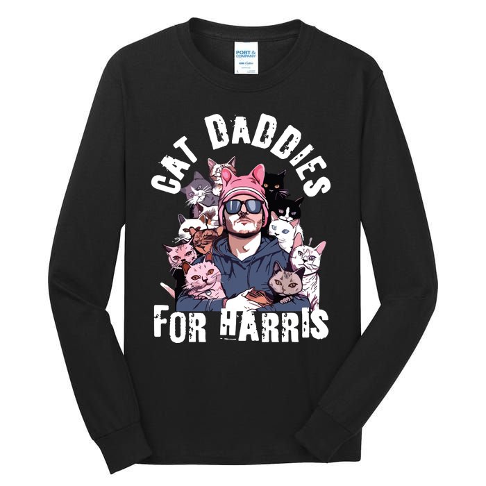 Childless Cat Lady Kamala Cat Dad Tall Long Sleeve T-Shirt