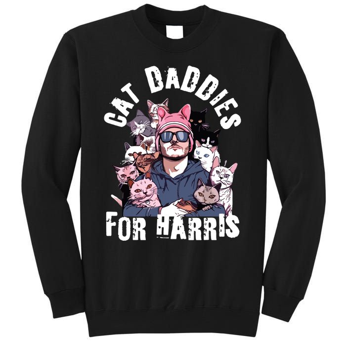 Childless Cat Lady Kamala Cat Dad Tall Sweatshirt