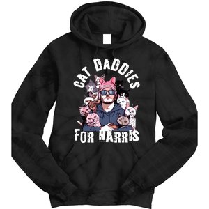 Childless Cat Lady Kamala Cat Dad Tie Dye Hoodie