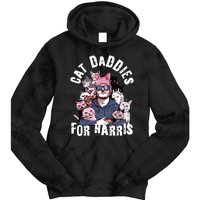 Childless Cat Lady Kamala Cat Dad Tie Dye Hoodie