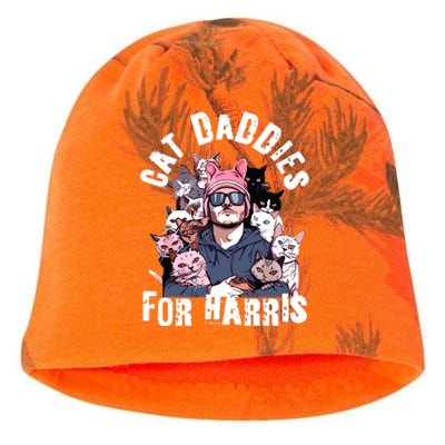 Childless Cat Lady Kamala Cat Dad Kati - Camo Knit Beanie