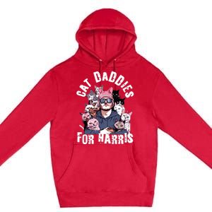 Childless Cat Lady Kamala Cat Dad Premium Pullover Hoodie