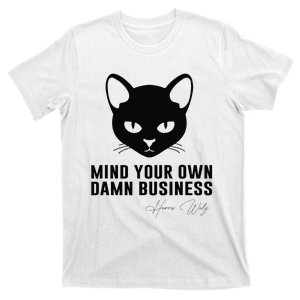 Childless Cat Lady Mind Your Own Dmn Business Kamala Walz T-Shirt