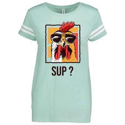 Cute Chicken Lover Gardening Farmer Henhouse Coop Chicken Enza Ladies Jersey Football T-Shirt