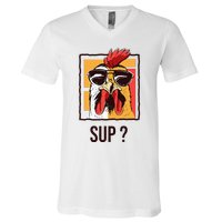 Cute Chicken Lover Gardening Farmer Henhouse Coop Chicken V-Neck T-Shirt