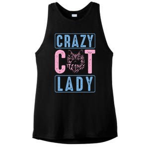 Crazy Cat Lady Ladies PosiCharge Tri-Blend Wicking Tank