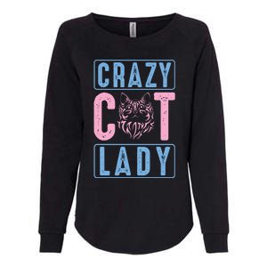 Crazy Cat Lady Womens California Wash Sweatshirt