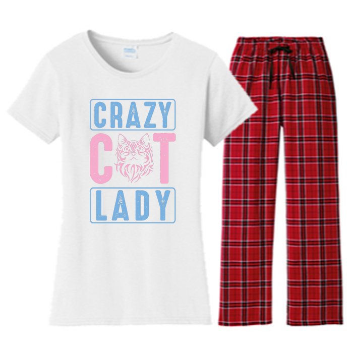 Crazy Cat Lady Women's Flannel Pajama Set