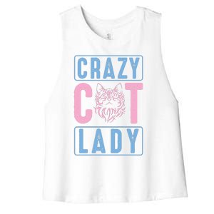 Crazy Cat Lady Women's Racerback Cropped Tank