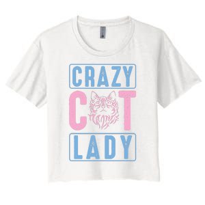 Crazy Cat Lady Women's Crop Top Tee